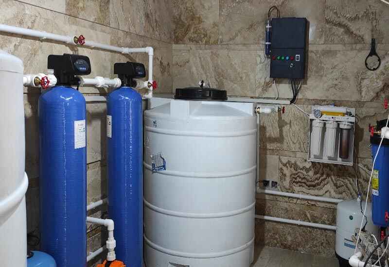 اجرای پکیج حذف آهن، منگنز و اصلاح آب - لوتوس تجهیز کاسپین