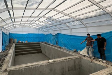 اجرای پروژه استخر منزل مهندس شیرازی در شهر فومن - لوتوس تجهیز کاسپین