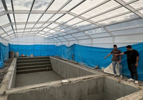 اجرای پروژه استخر منزل مهندس شیرازی در شهر فومن - لوتوس تجهیز کاسپین